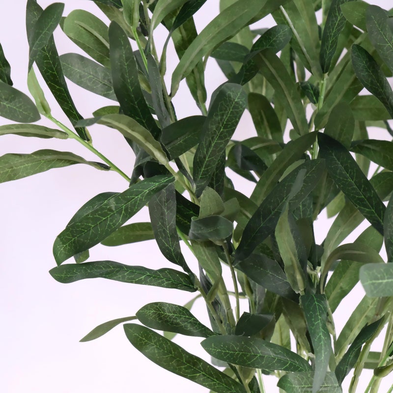 NOLAST 4pcs Faux Greenery Branches Stems Fake Olive Branches Artificial Plants for Vase Home Party Decoration (Green) - Image 3